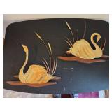 Brass and Wood Swan Wall Decor