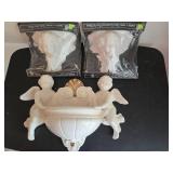 Scioto 1989 Ceramic Angel Decor Set