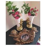 Ceramic Angel Vase and Frame Set