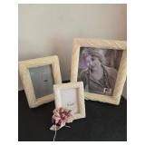 Beaded Picture Frames, Set of 3