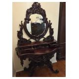 Antique Vanity with Ornate Detailing