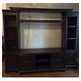 Large Brown Entertainment Center