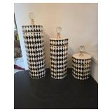 B&W Checkered Canister Set