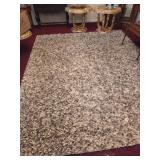 Brown and Tan Shaggy Rug, 9.5ft x 8ft