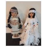 Two Native American Style Dolls