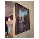 Framed Picture of Girl and Cat