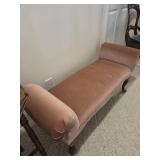 Vintage Pink Upholstered Bench