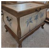 Wooden Deco Box With Palm Trees