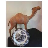 Stretched Leather Camel and Plate