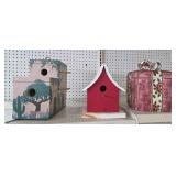 Bird Houses and Floral Cookie Jar