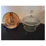 Jeanette Marigold Plate & Candy Dish