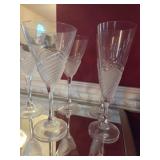 Vintage Crystal Wine and Champagne Set