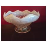 Antique Dugan Opalescent Footed Dish