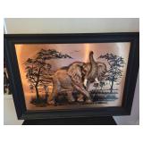 Large Copper 3-D Elephant Picture