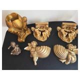 Gold-Tone Cherub Decor
