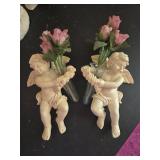 Ceramic Angel Wall Vases