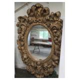 Large Ornate Mirror with Frame