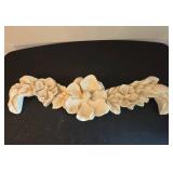 White Ceramic Floral Overdoor Decor
