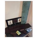 Mahogany NIB Shelf and Wall Hook Set