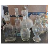 Misc. Clear Glass Decanters and Jars
