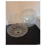 Anchor Hocking Plate and Crystal Bowl