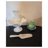Imperial Candlewick Epergne and Avon Pitcher
