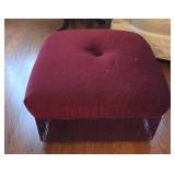 Red Velvet Bench with Fringe