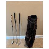 Golf Bag with Three Clubs