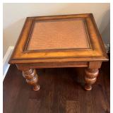 Vtg Wooden End Table with Inlay