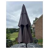 Brown Patio Umbrella With Stand