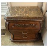 Set of 2 Nightstands W/Marble Tops 30ï¿½ï¿½x18ï¿½ï¿½x31ï¿½ï¿½