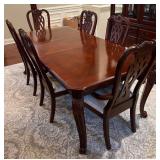 Vtg Mahogany Dining Table Set