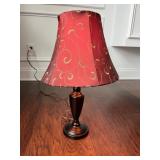 Table Lamp With Red Shade