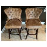 Vtg Tufted Bar Stools