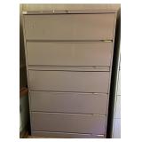 5 Drawer Lateral File Cabinet & Contents