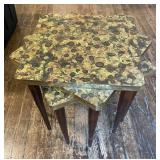 Set of 3 Retro Mica Laminate Nesting Tables
