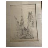 Framed Art Print of the Old North Church in