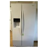 White Whirlpool Side by Side Refrigerator