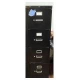 4 Drawer Metal Vertical Filing Cabinet-See Photos