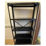Black Metal Shelving Unit-30" x 11.5" x 58.5"