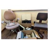 Office Items and 2 Desk Chairs-See Photos
