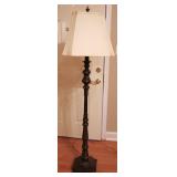 Vtg Heavy Metal Floor Lamp with Shade