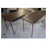 Two Vtg Meco Folding Tables