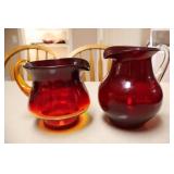 Signed Blenko 2005 Glass Pitchers