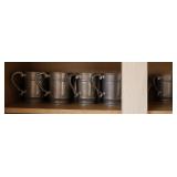 11pc Vtg Pewter Tankards Collection