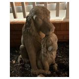 Concrete 2 Dog Statue