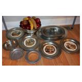 Vtg Pewter Plates and Serving Pieces