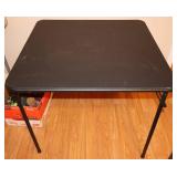 Vtg Black Folding Table