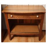 Vtg Wooden Side Table Cabinet Project Piece