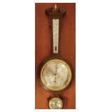 Vtg Wall-Mounted Wood Barometer